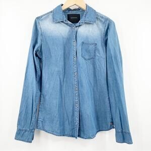 MAISON SCOTCH & SODA Denim Button Down, Shirt Blue Size 3 L, fits like M